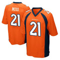 tocy D.Broncos #21 Riley Moss Player Orange Color Home Game Stitched Jerseys