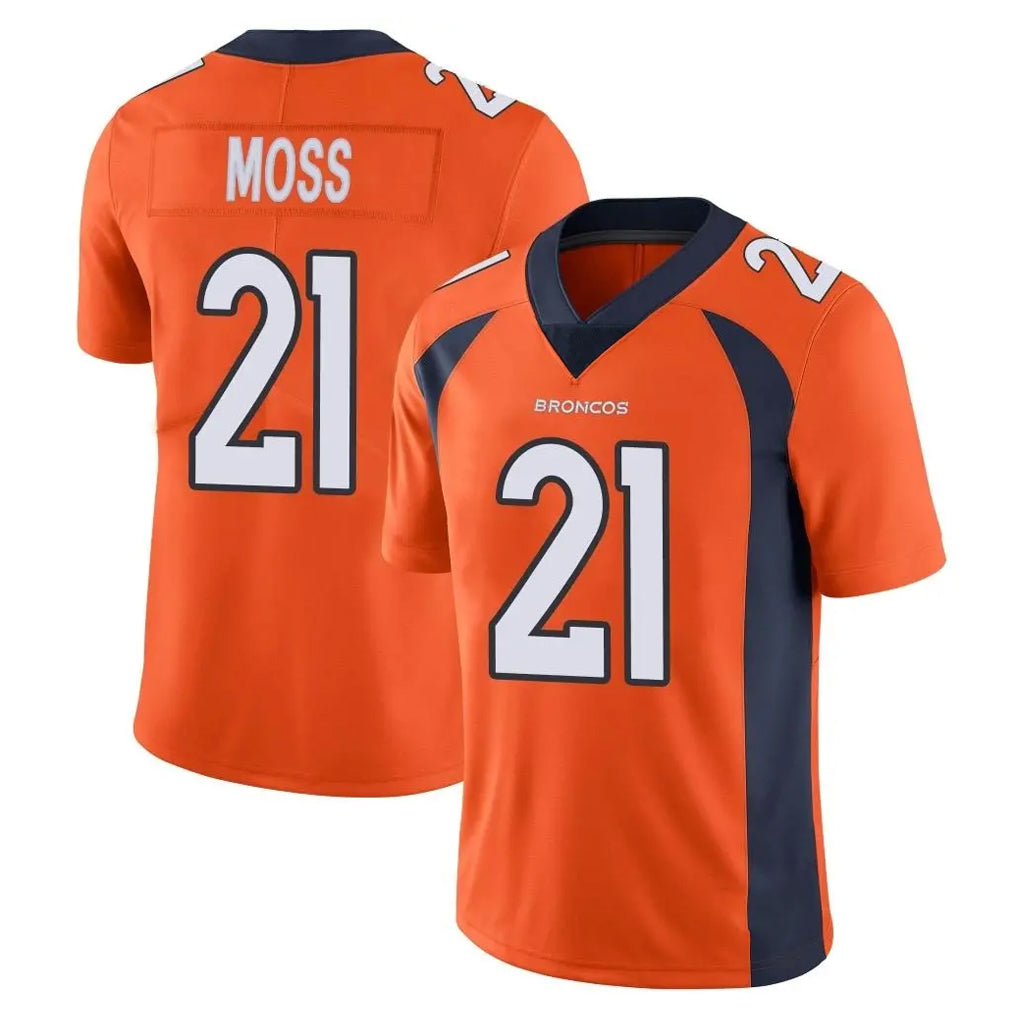 tocy D.Broncos #21 Riley Moss Player Orange Color Vapor Untouchable Limited Game Stitched Jerseys