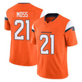 tocy D.Broncos #21 Riley Moss Player Orange Vapor F.U.S.E. Limited Home Game Stitched Jerseys