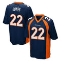 tocy D.Broncos #22 Brandon Jones Player Navy Game Stitched Jerseys