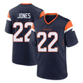 tocy D.Broncos #22 Brandon Jones Player Navy Home Game Stitched Jerseys