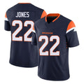 tocy D.Broncos #22 Brandon Jones Player Navy Limited Vapor F.U.S.E. Home Game Stitched Jerseys