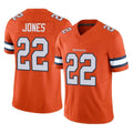 tocy D.Broncos #22 Brandon Jones Player Orange Limited Alternate Vapor F.U.S.E. Throwback Game Stitched Jerseys