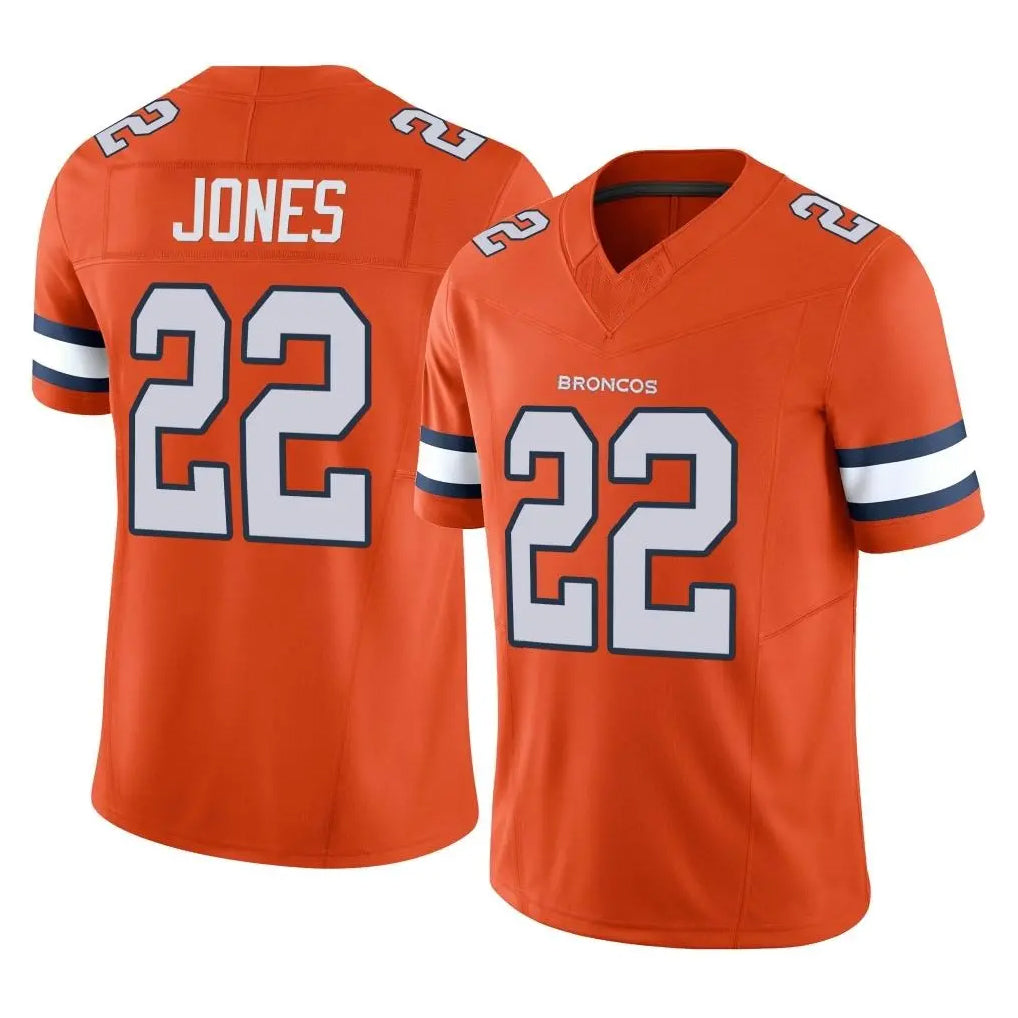 tocy D.Broncos #22 Brandon Jones Player Orange Limited Alternate Vapor F.U.S.E. Throwback Game Stitched Jerseys