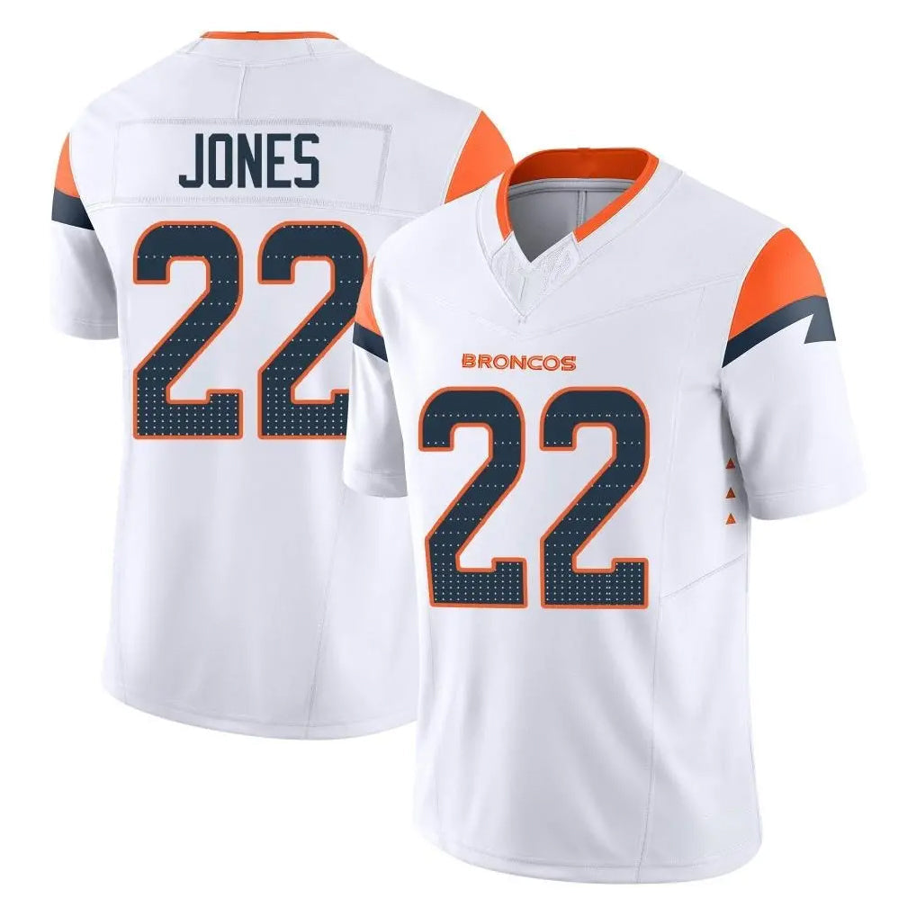 tocy D.Broncos #22 Brandon Jones Player White Limited Vapor F.U.S.E. Home Game Stitched Jerseys