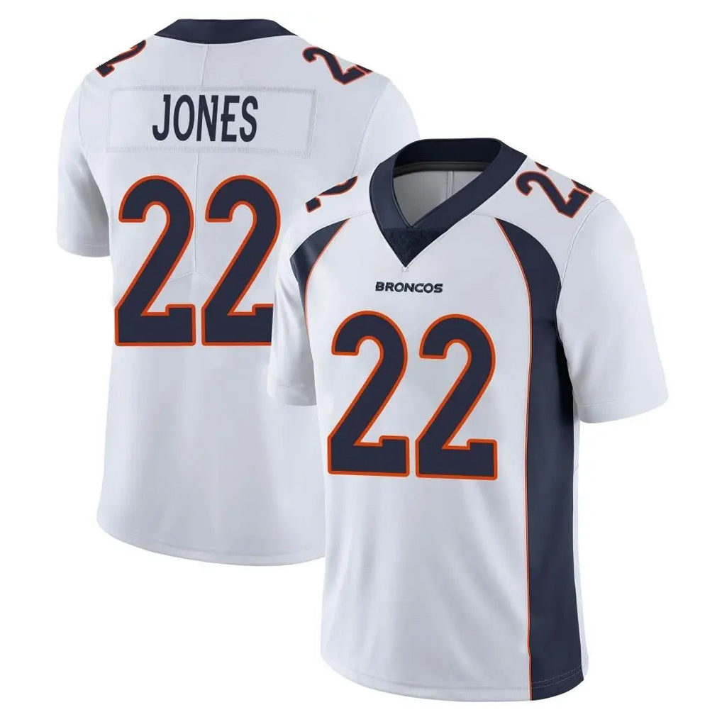 tocy D.Broncos #22 Brandon Jones Player White Vapor Untouchable Limited Home Game Stitched Jerseys