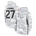 tocy D.Broncos #27 J.K. Dobbins Player Arctic Camo Salute to Service Hoodies Limited Game Stitched Jerseys