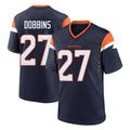 tocy D.Broncos #27 J.K. Dobbins Player Navy Home Game Stitched Jerseys