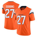 tocy D.Broncos #27 J.K. Dobbins Player Orange Vapor F.U.S.E. Limited Home Game Stitched Jerseys