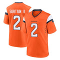 tocy D.Broncos #2 Pat Surtain II Cooper Player Orange Home Game Stitched Jerseys
