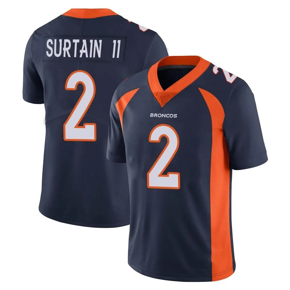 tocy D.Broncos #2 Pat Surtain II Player Navy Vapor Untouchable Limited Game Stitched Jerseys