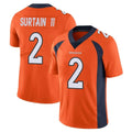 tocy D.Broncos #2 Pat Surtain II Player Orange Color Vapor Untouchable Limited Game Stitched Jerseys