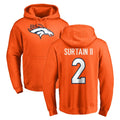 tocy D.Broncos #2 Pat Surtain II Player Orange Pullover Hoodie Limited Stitched Jerseys