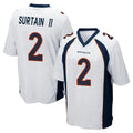 tocy D.Broncos #2 Pat Surtain II Player White Game Stitched Jerseys