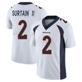 tocy D.Broncos #2 Pat Surtain II Player White Vapor Untouchable Limited Home Game Stitched Jerseys