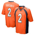 tocy D.Broncos #2 Patrick Surtain II Player Orange Home Game Football Stitched Jerseys