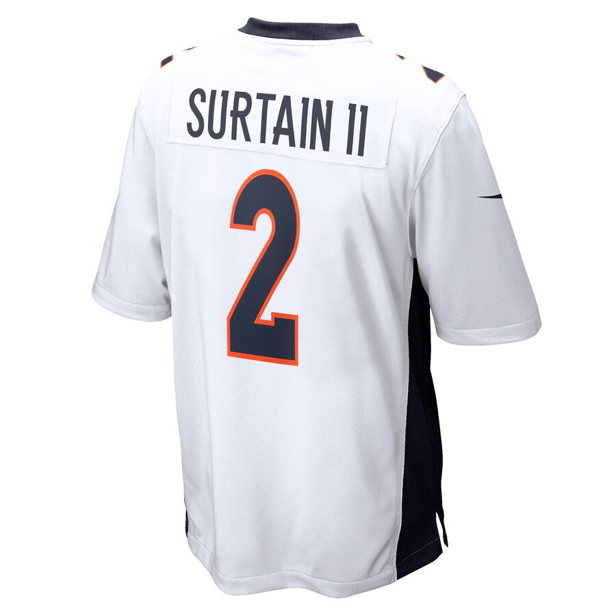 tocy D.Broncos #2 Patrick Surtain II Player White Home Game Stitched Jerseys