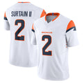 tocy D.Broncos #2 Patrick Surtain II Player White Vapor F.U.S.E. Limited Stitched Jerseys