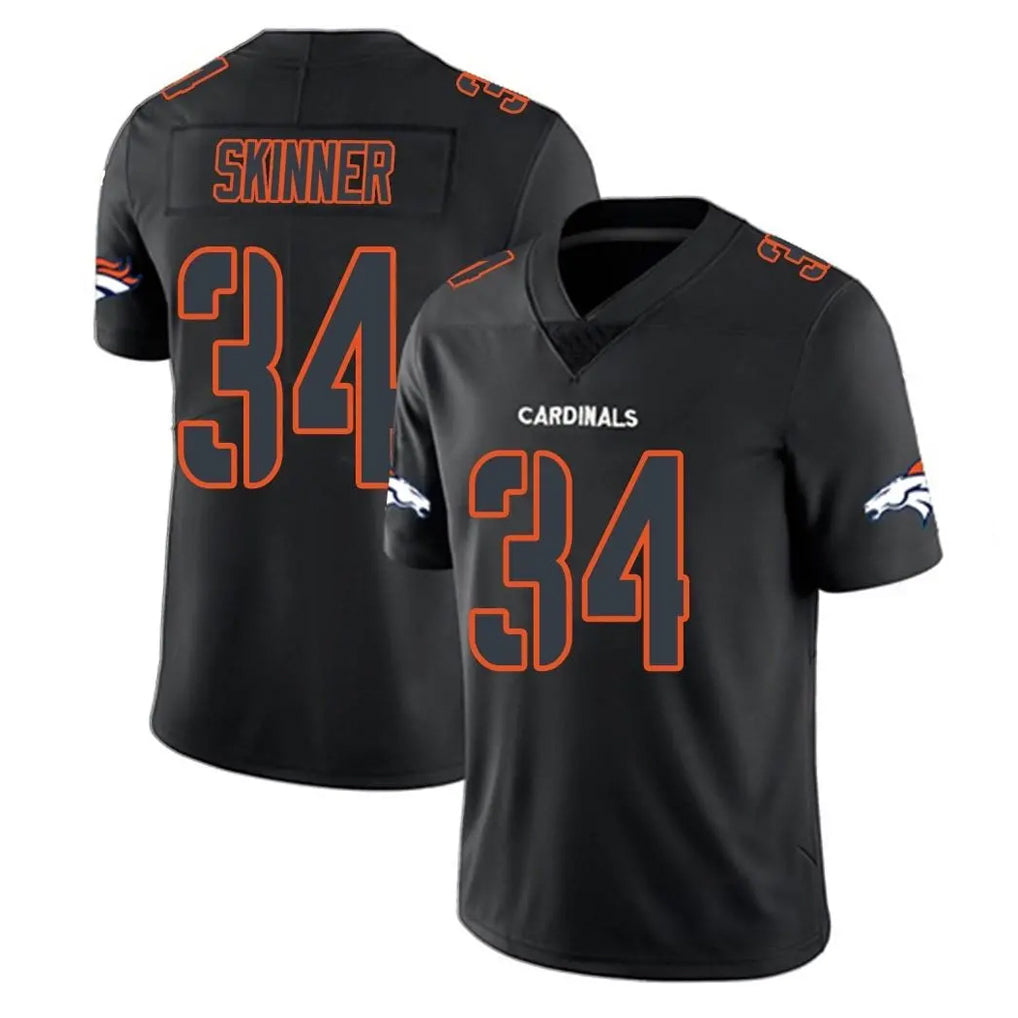 tocy D.Broncos #34 JL Skinner Player Black Impact Limited Game Stitched Jerseys
