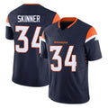 tocy D.Broncos #34 JL Skinner Player Navy Limited Vapor F.U.S.E. Home Game Stitched Jerseys