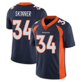 tocy D.Broncos #34 JL Skinner Player Navy Vapor Untouchable Limited Game Stitched Jerseys