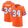 tocy D.Broncos #34 JL Skinner Player Orange Alternate Collection Throwback Game Stitched Jerseys