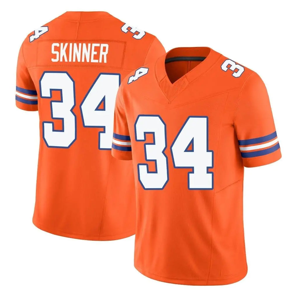 tocy D.Broncos #34 JL Skinner Player Orange Limited Alternate Vapor F.U.S.E. Throwback Game Stitched Jerseys