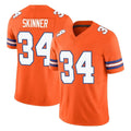 tocy D.Broncos #34 JL Skinner Player Orange Limited Alternate Vapor F.U.S.E. Throwback Game Stitched Jerseys