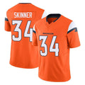 tocy D.Broncos #34 JL Skinner Player Orange Vapor F.U.S.E. Limited Home Game Stitched Jerseys