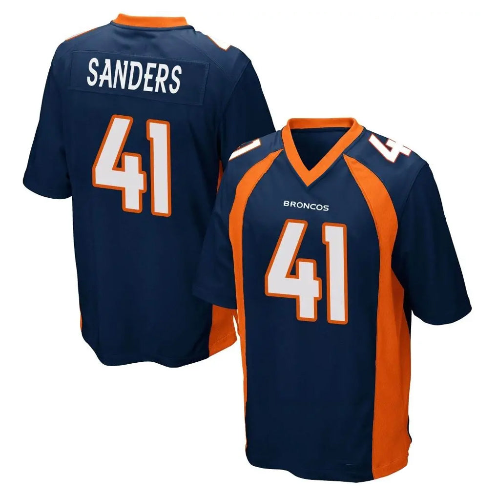 tocy D.Broncos #41 Drew Sanders Player Navy Game Stitched Jerseys