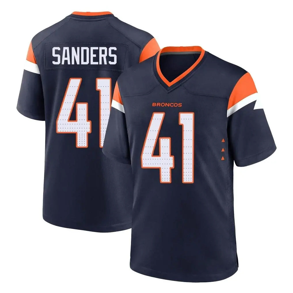 tocy D.Broncos #41 Drew Sanders Player Navy Home Game Stitched Jerseys
