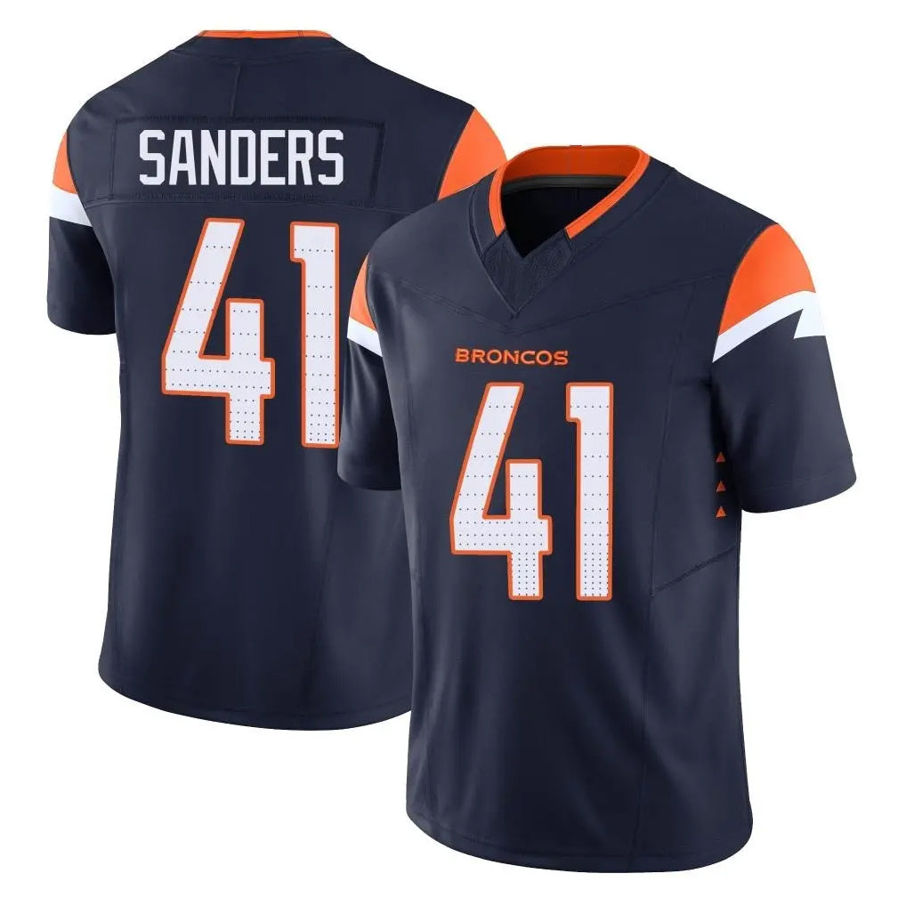 tocy D.Broncos #41 Drew Sanders Player Navy Limited Vapor F.U.S.E. Home Game Stitched Jerseys