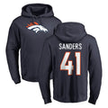 tocy D.Broncos #41 Drew Sanders Player Navy Pullover Hoodie Limited Stitched Jerseys