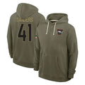 tocy D.Broncos #41 Drew Sanders Player Olive Salute to Service Pullover Hoodies Limited Stitched Jerseys