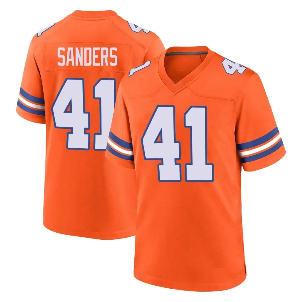 tocy D.Broncos #41 Drew Sanders Player Orange Alternate Collection Throwback Game Stitched Jerseys