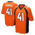 tocy D.Broncos #41 Drew Sanders Player Orange Color Home Game Stitched Jerseys