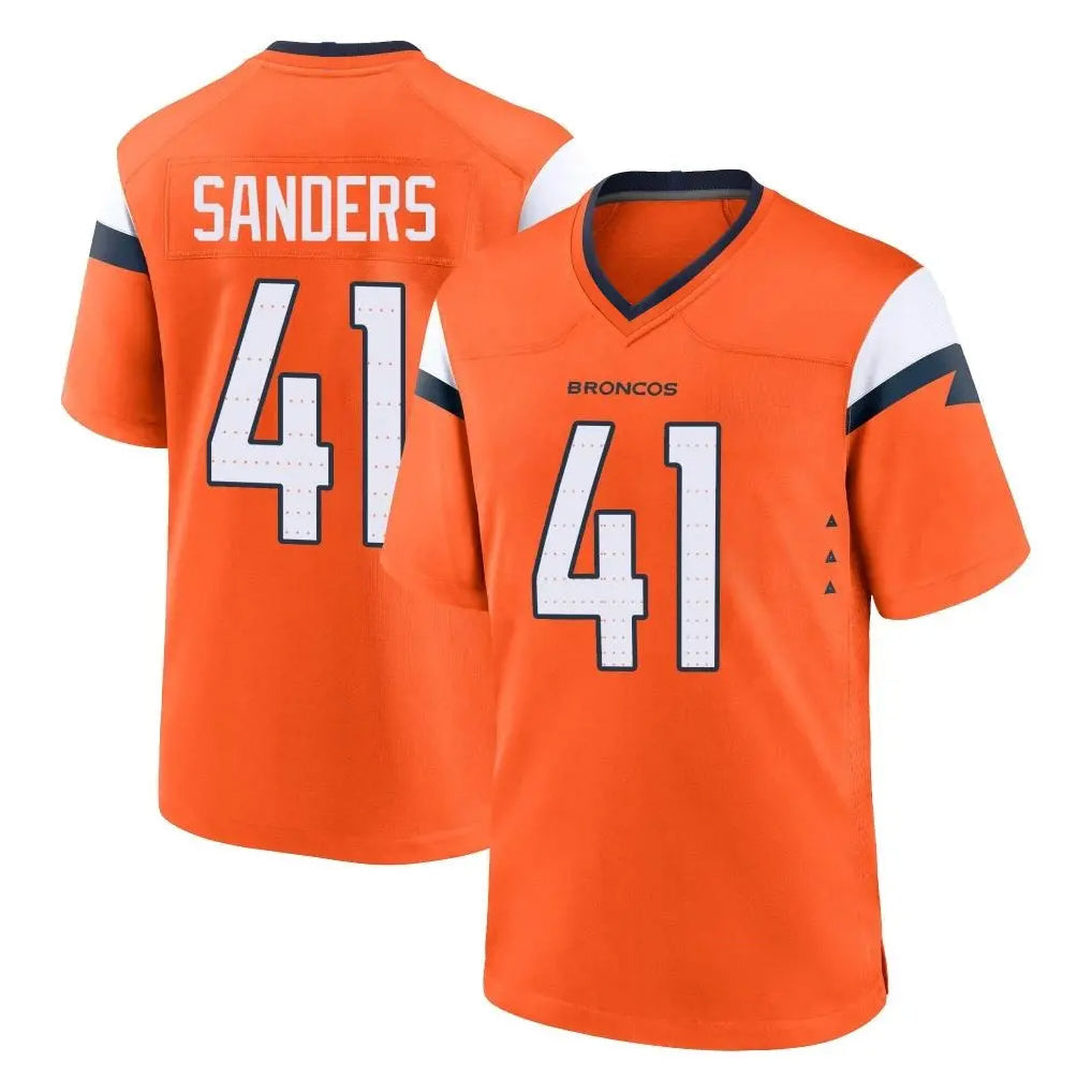 tocy D.Broncos #41 Drew Sanders Player Orange Home Game Stitched Jerseys