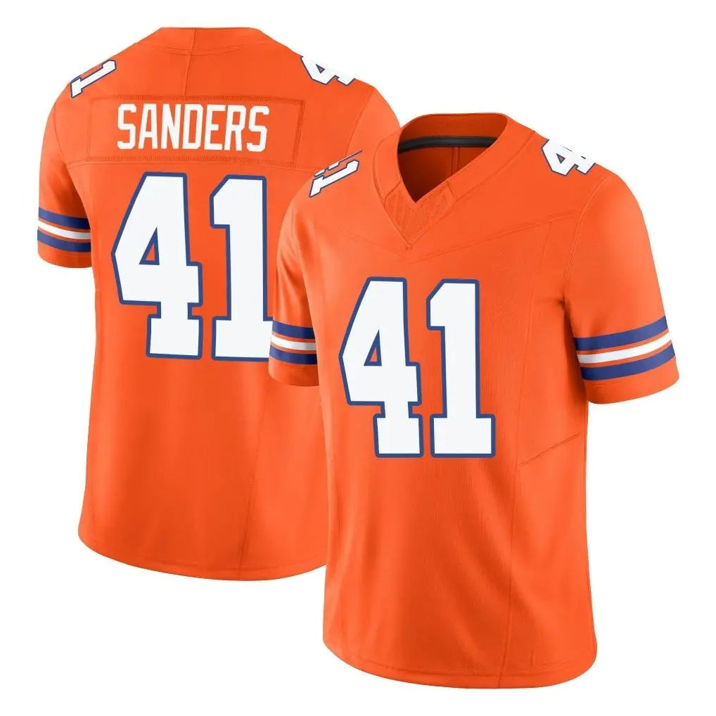 tocy D.Broncos #41 Drew Sanders Player Orange Limited Alternate Vapor F.U.S.E. Throwback Game Stitched Jerseys