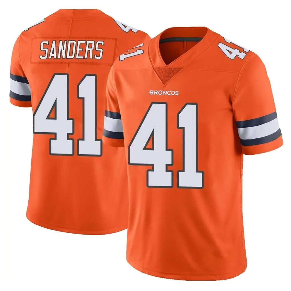 tocy D.Broncos #41 Drew Sanders Player Orange Vapor Untouchable Limited Home Game Stitched Jerseys
