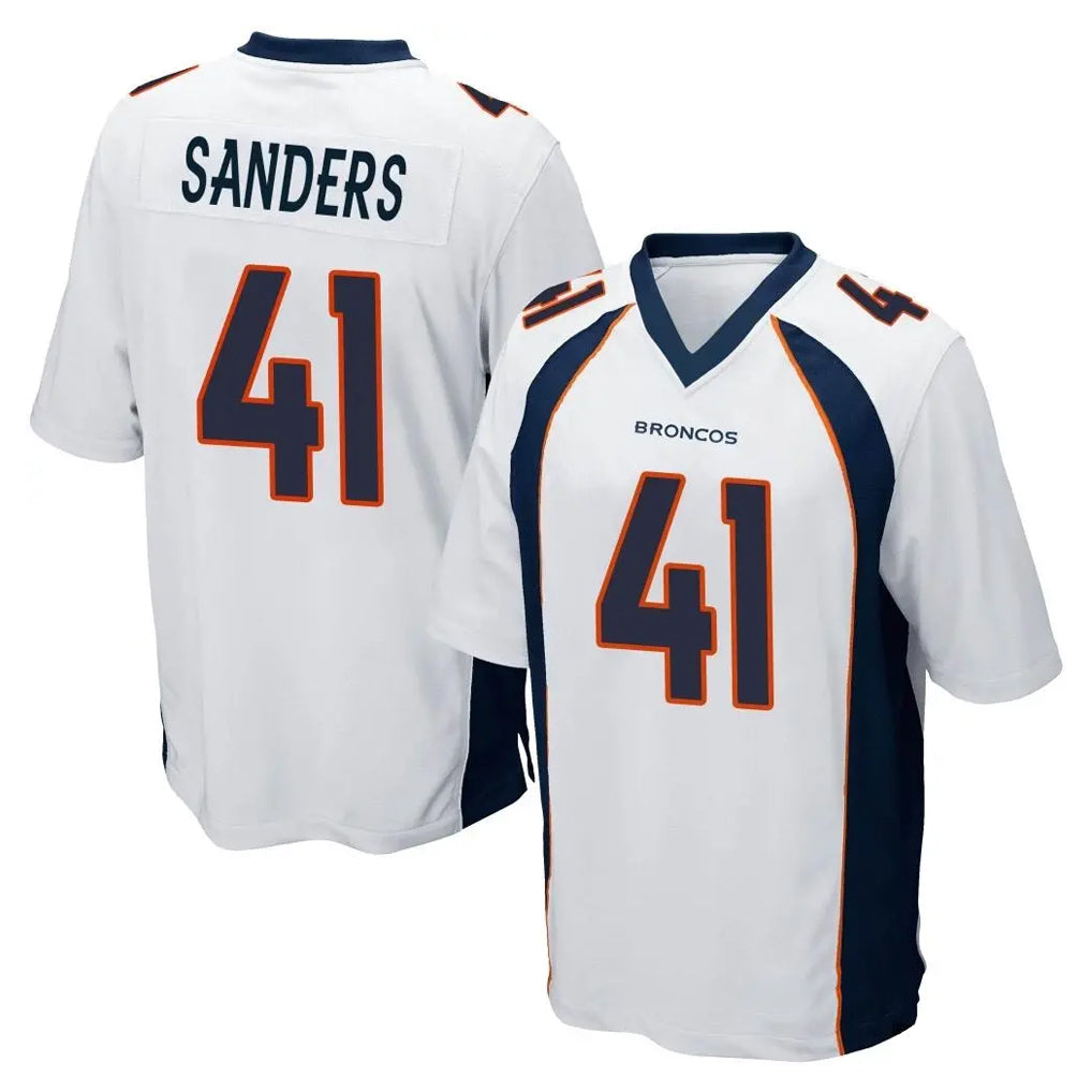 tocy D.Broncos #41 Drew Sanders Player White Game Stitched Jerseys