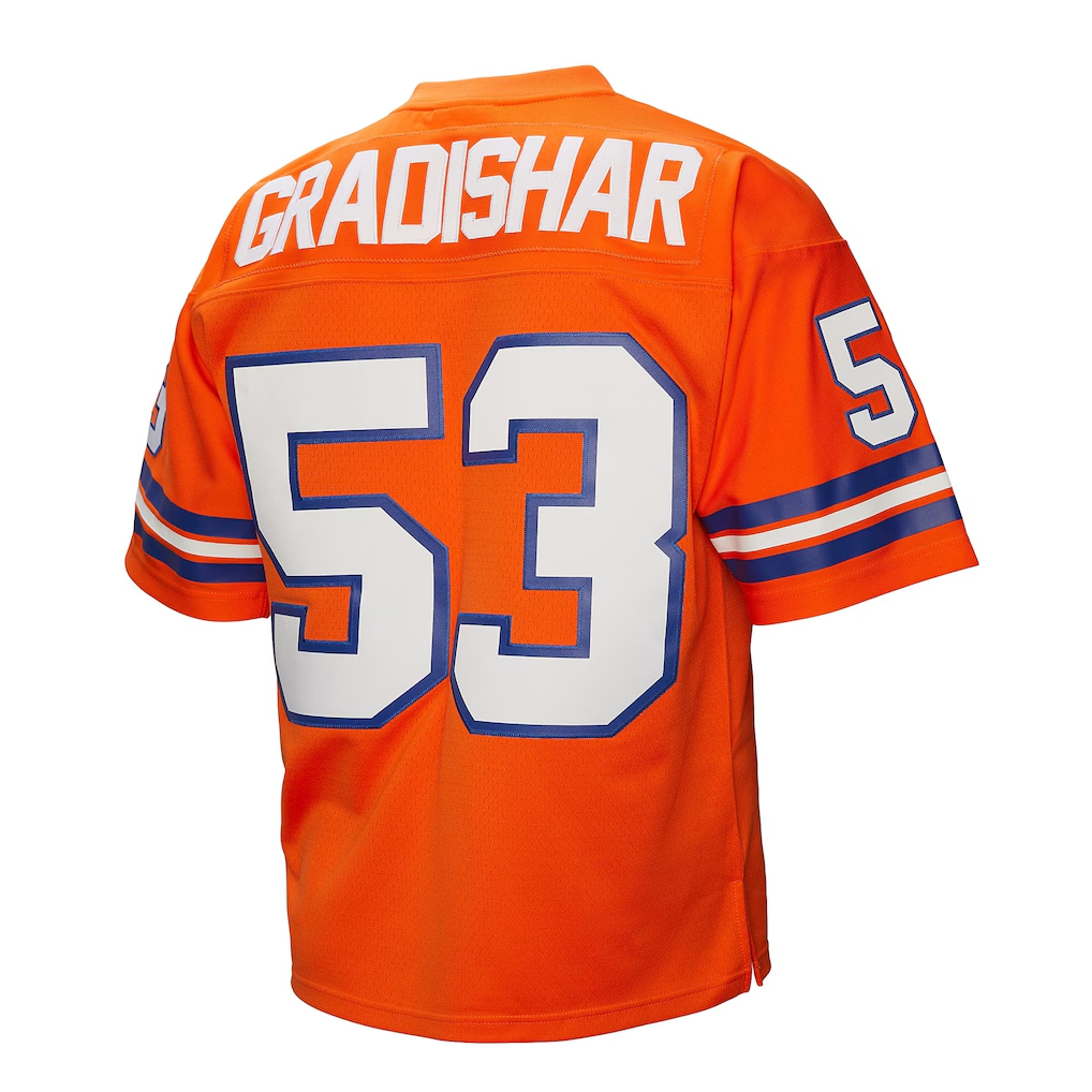 tocy D.Broncos #53 Randy Gradishar Mitchell & Ness Orange 1978 Legacy Replica Stitched Puhic Jersey