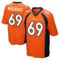 tocy D.Broncos #69 Mike McGlinchey Player Orange Color Home Game Stitched Jerseys