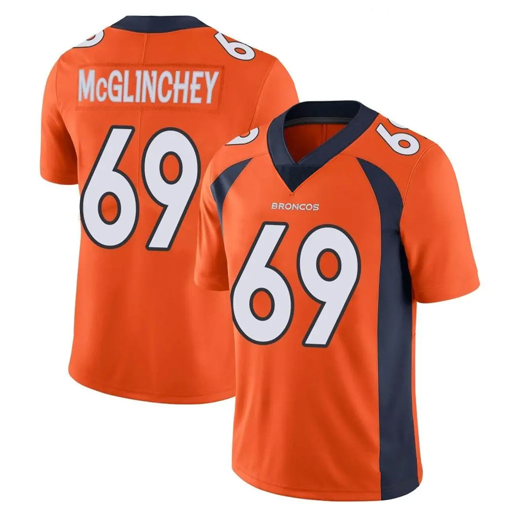 tocy D.Broncos #69 Mike McGlinchey Player Orange Color Vapor Untouchable Limited Game Stitched Jerseys