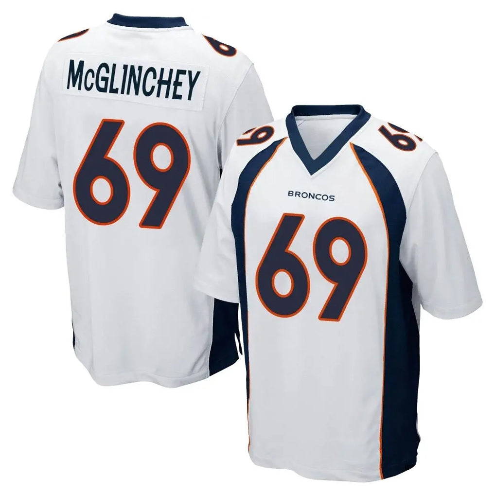 tocy D.Broncos #69 Mike McGlinchey Player White Game Stitched Jerseys
