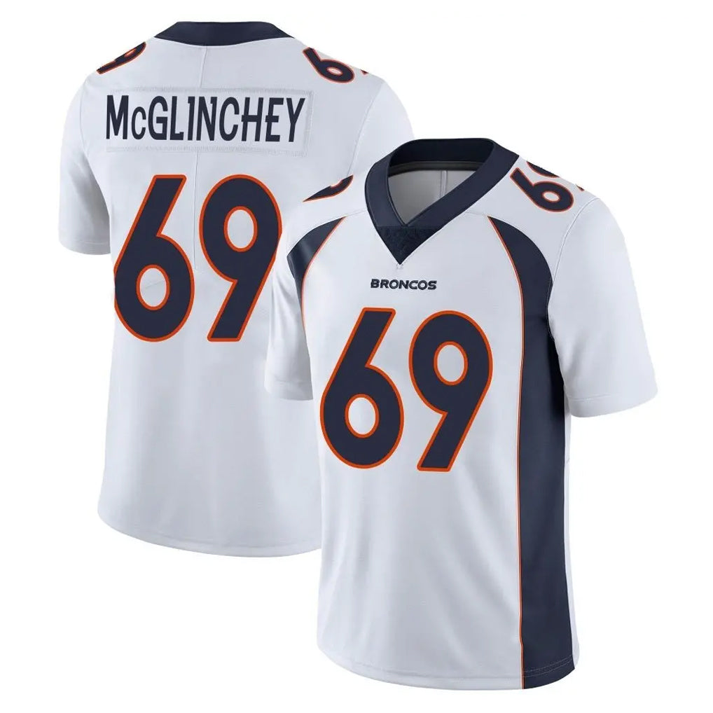 tocy D.Broncos #69 Mike McGlinchey Player White Vapor Untouchable Limited Home Game Stitched Jerseys