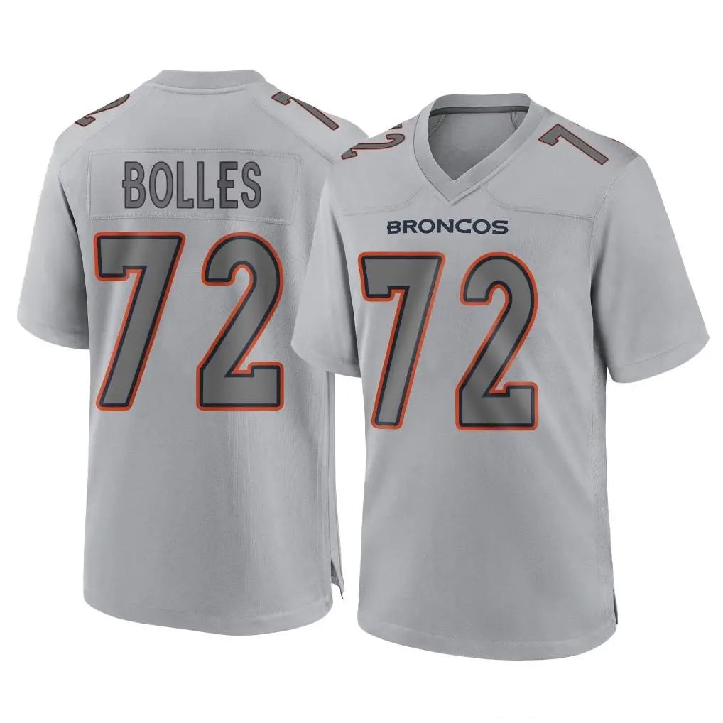 tocy D.Broncos #72 Garett Bolles Player Gray Atmosphere Fashion Limited Game Stitched Jerseys