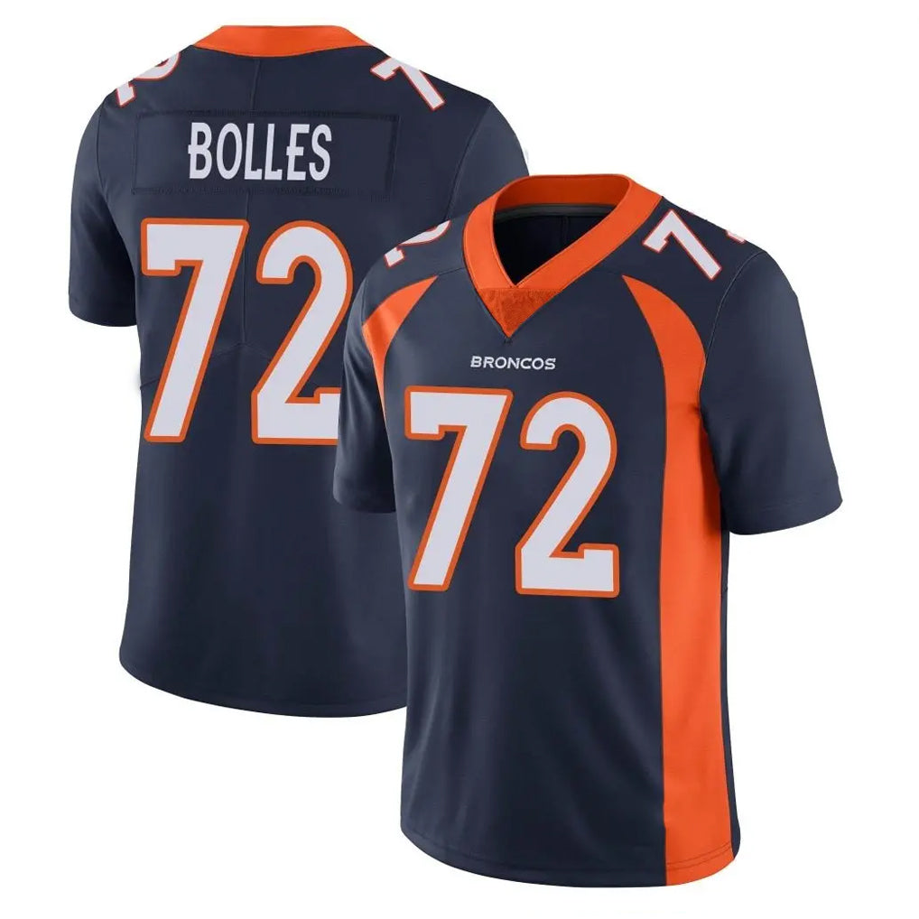 tocy D.Broncos #72 Garett Bolles Player Navy Vapor Untouchable Limited Game Stitched Jerseys