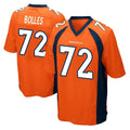 tocy D.Broncos #72 Garett Bolles Player Orange Color Home Game Stitched Jerseys