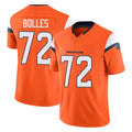 tocy D.Broncos #72 Garett Bolles Player Orange Vapor F.U.S.E. Limited Home Game Stitched Jerseys