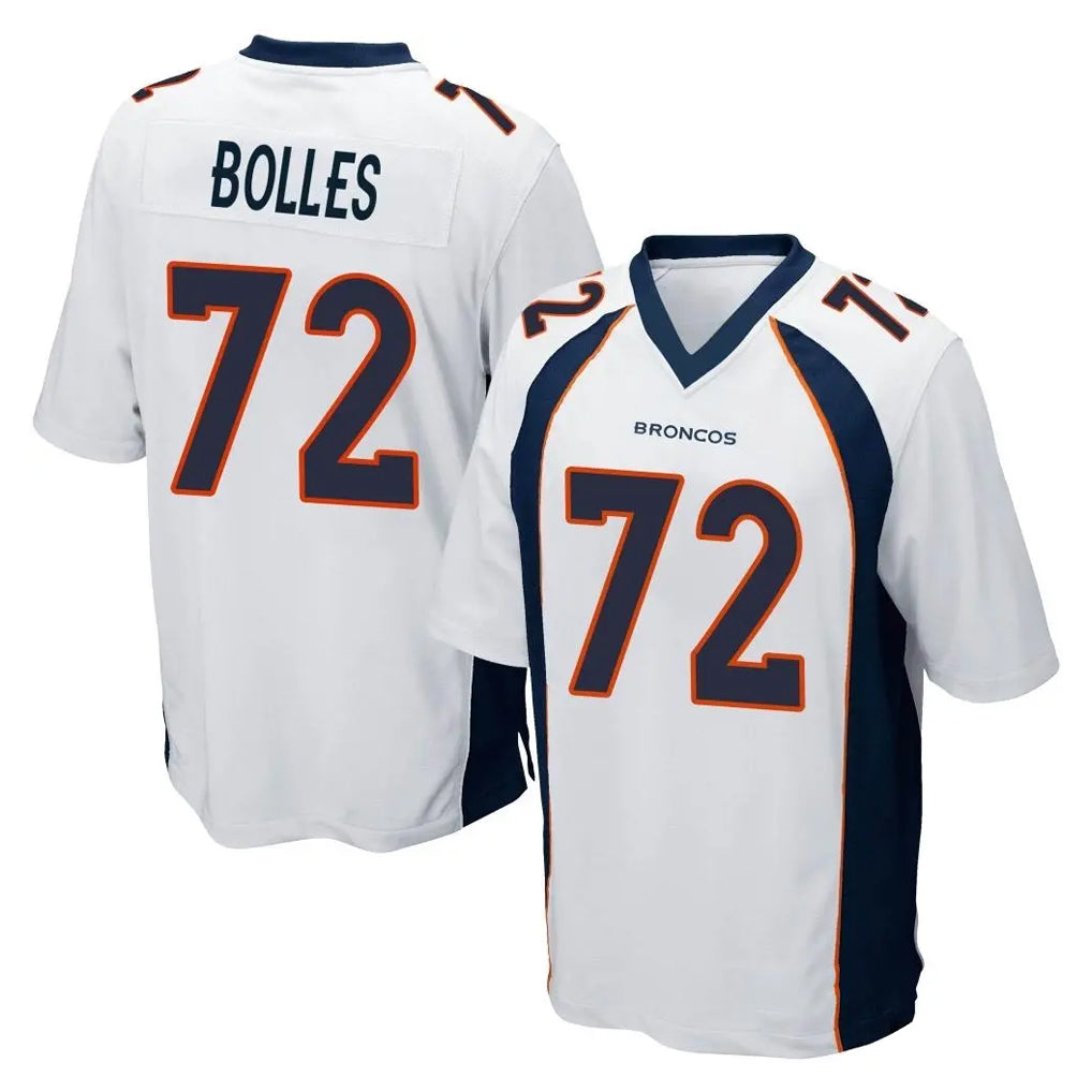 tocy D.Broncos #72 Garett Bolles Player White Game Stitched Jerseys